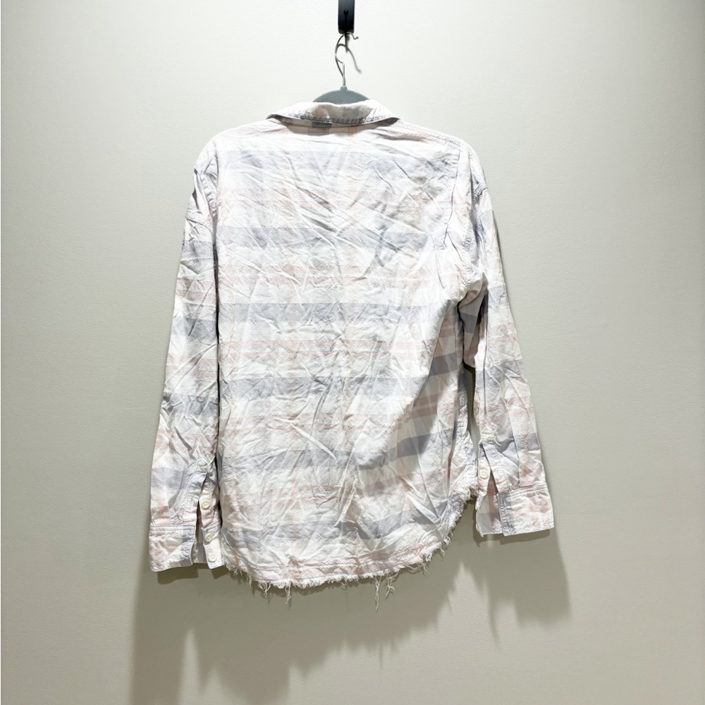 FREE PEOPLE • Women’s Loveland Plaid Pastel Button Down Shirt Size Small - Picture 3 of 6